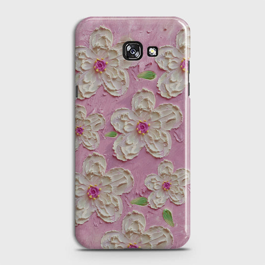 Samsung Galaxy A7 2017 / A720 Cover - Floral Series - Design 5 - Pink & White - Matte Finish - Snap On Hard Case with LifeTime Colors Guarantee