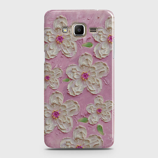 Samsung Galaxy Grand Prime Cover - Floral Series - Design 5 - Pink & White - Matte Finish - Snap On Hard Case with LifeTime Colors Guarantee