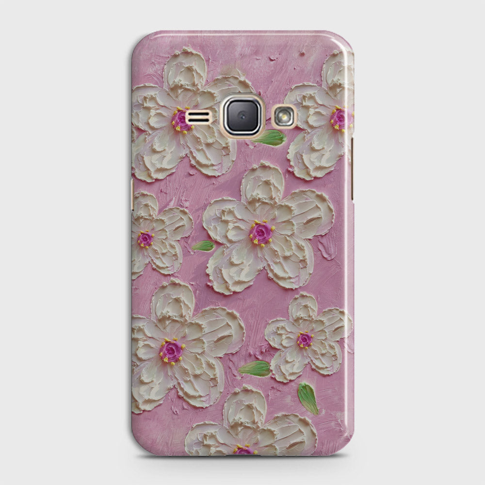 Samsung Galaxy J1 2016 / J120 Cover - Floral Series - Design 5 - Pink & White - Matte Finish - Snap On Hard Case with LifeTime Colors Guarantee