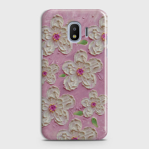 Samsung Galaxy Grand Prime Pro / J2 Pro 2018 Cover - Floral Series - Design 5 - Pink & White - Matte Finish - Snap On Hard Case with LifeTime Colors Guarantee