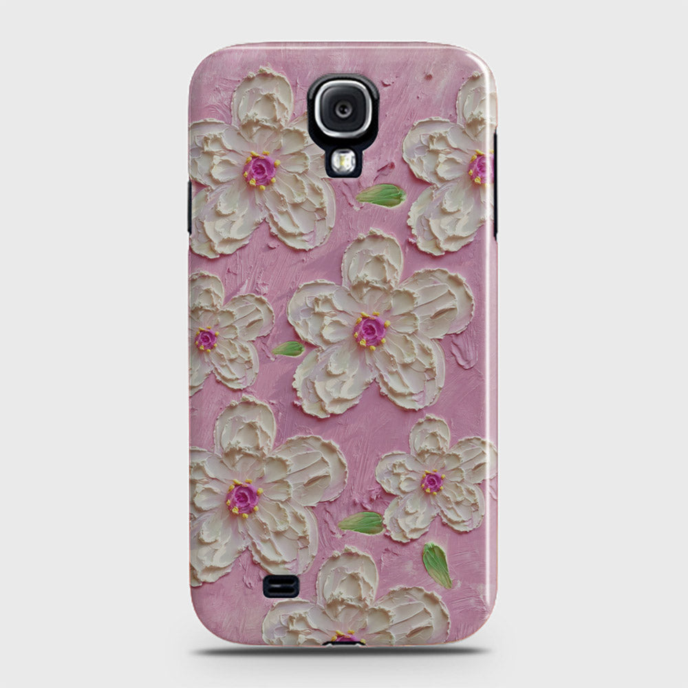 Samsung Galaxy S4 Cover - Floral Series - Design 5 - Pink & White - Matte Finish - Snap On Hard Case with LifeTime Colors Guarantee