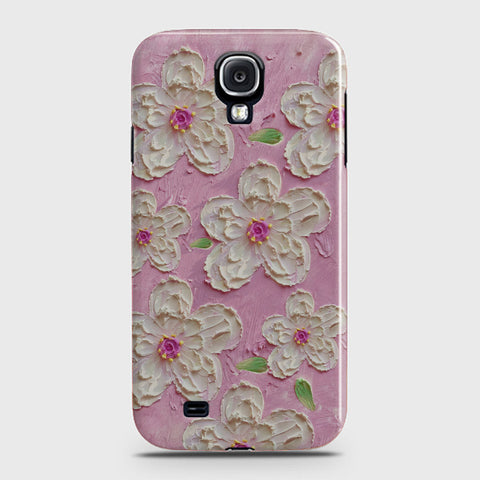 Samsung Galaxy S4 Cover - Floral Series - Design 5 - Pink & White - Matte Finish - Snap On Hard Case with LifeTime Colors Guarantee