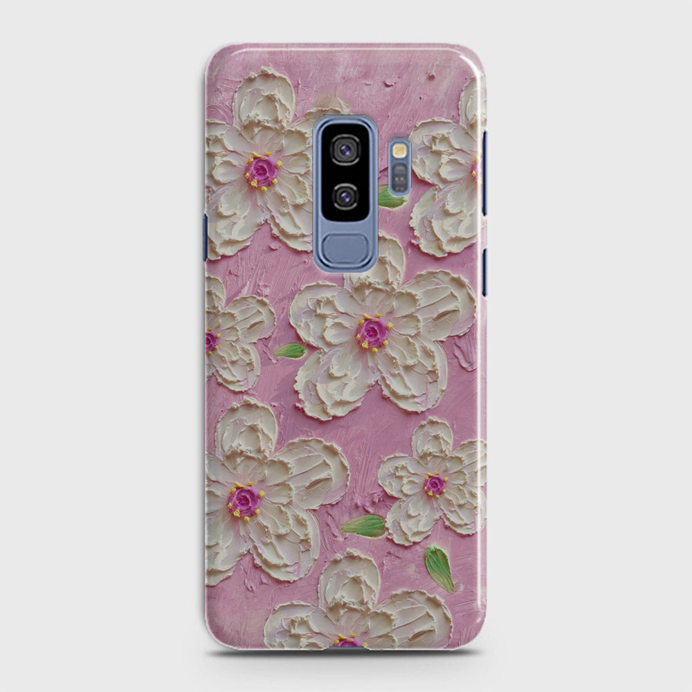 Samsung Galaxy S9 Plus Cover - Floral Series - Design 5 - Pink & White - Matte Finish - Snap On Hard Case with LifeTime Colors Guarantee