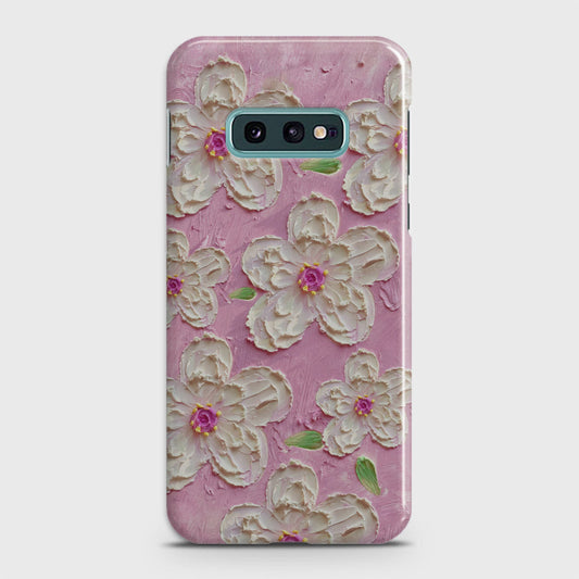 Samsung Galaxy S10e Cover - Floral Series - Design 5 - Pink & White - Matte Finish - Snap On Hard Case with LifeTime Colors Guarantee