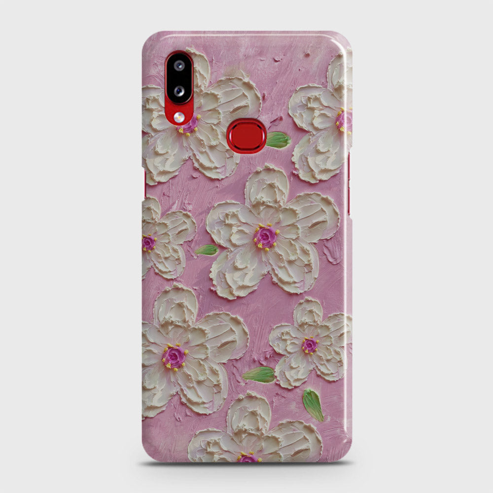 Samsung Galaxy A10s Cover - Floral Series - Design 5 - Pink & White - Matte Finish - Snap On Hard Case with LifeTime Colors Guarantee