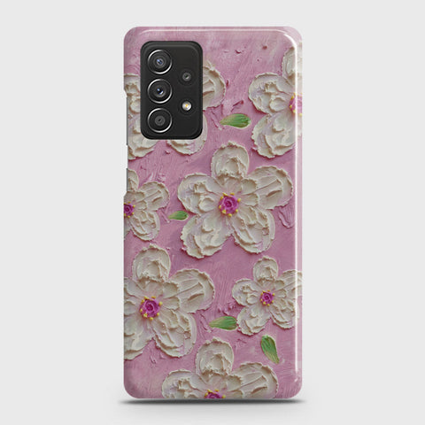 Samsung Galaxy A52 Cover - Floral Series - Design 5 - Pink & White - Matte Finish - Snap On Hard Case with LifeTime Colors Guarantee