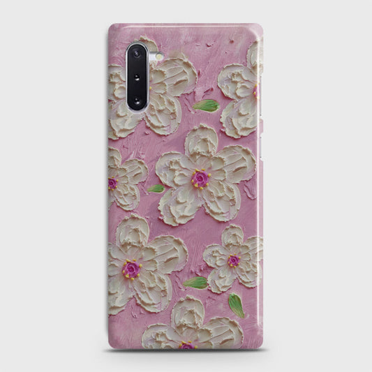 Samsung Galaxy Note 10 Cover - Floral Series - Design 5 - Pink & White - Matte Finish - Snap On Hard Case with LifeTime Colors Guarantee