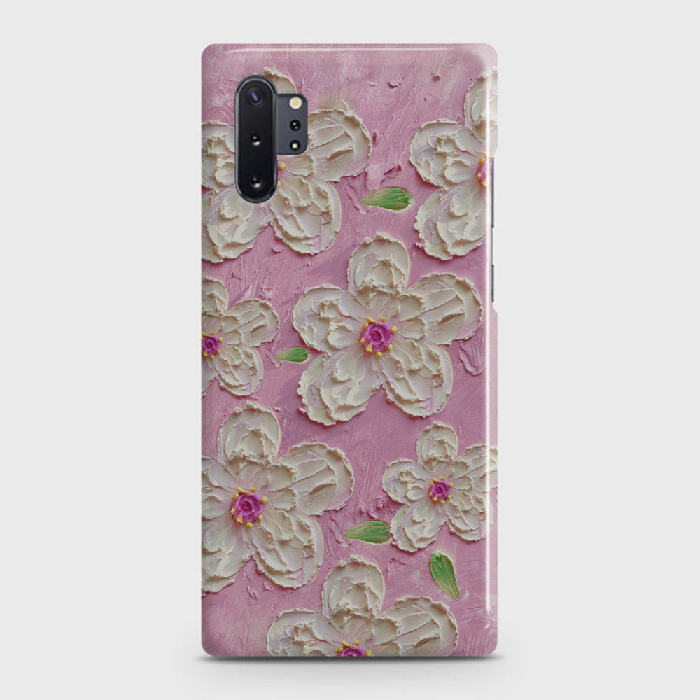 Samsung Galaxy Note 10 Plus Cover - Floral Series - Design 5 - Pink & White - Matte Finish - Snap On Hard Case with LifeTime Colors Guarantee