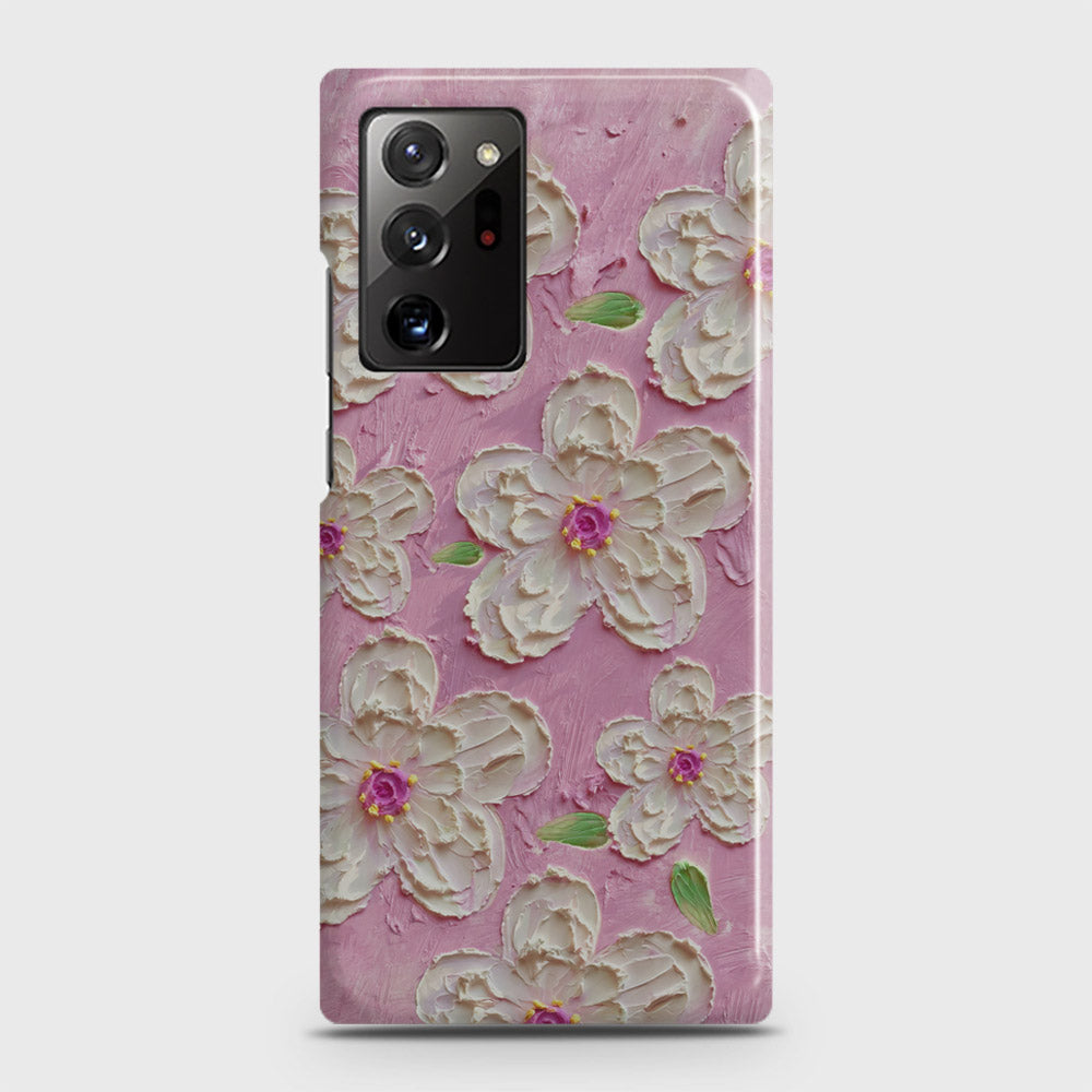 Samsung Galaxy Note 20 Ultra Cover - Floral Series - Design 5 - Pink & White - Matte Finish - Snap On Hard Case with LifeTime Colors Guarantee