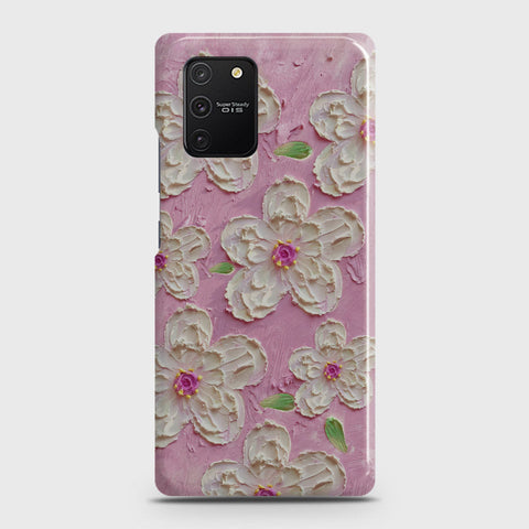 Samsung Galaxy A91 Cover - Floral Series - Design 5 - Pink & White - Matte Finish - Snap On Hard Case with LifeTime Colors Guarantee