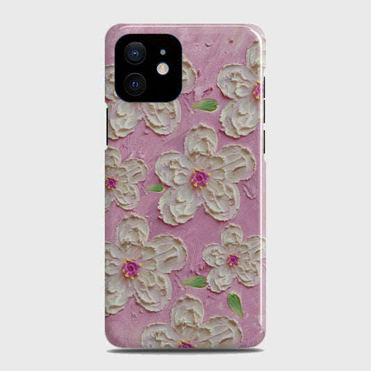 iPhone 12 Mini Cover - Floral Series - Design 5 - Pink & White - Matte Finish - Snap On Hard Case with LifeTime Colors Guarantee