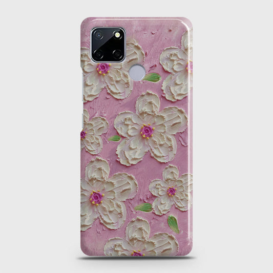 Realme Narzo 30A Cover - Floral Series - Design 5 - Pink & White - Matte Finish - Snap On Hard Case with LifeTime Colors Guarantee