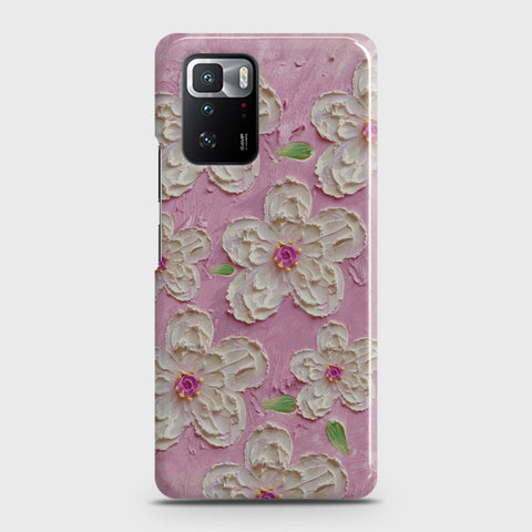 Xiaomi Poco X3 GT Cover - Floral Series - Design 5 - Pink & White - Matte Finish - Snap On Hard Case with LifeTime Colors Guarantee