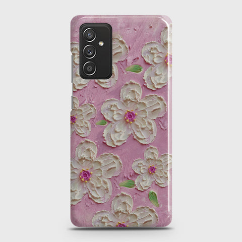 Samsung Galaxy M52 5G Cover - Floral Series - Design 5 - Pink & White - Matte Finish - Snap On Hard Case with LifeTime Colors Guarantee