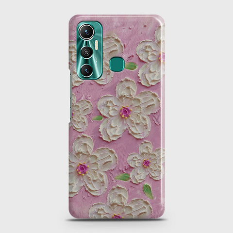 Infinix Hot 11 Cover - Floral Series - Design 5 - Pink & White - Matte Finish - Snap On Hard Case with LifeTime Colors Guarantee