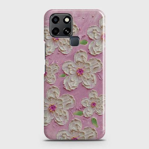 Infinix Smart 6 Cover - Floral Series - Design 5 - Pink & White - Matte Finish - Snap On Hard Case with LifeTime Colors Guarantee