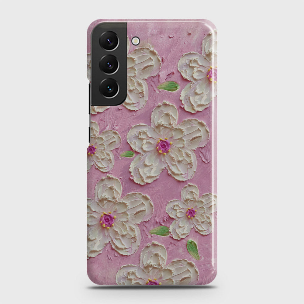 Samsung Galaxy S22 Plus 5G Cover - Floral Series - Design 5 - Pink & White - Matte Finish - Snap On Hard Case with LifeTime Colors Guarantee