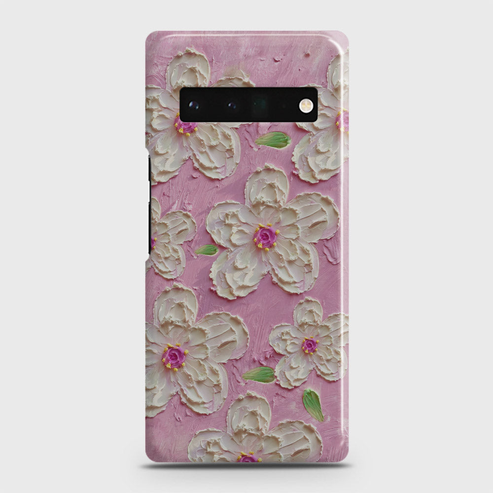 Google Pixel 6 Pro Cover - Floral Series - Design 5 - Pink & White - Matte Finish - Snap On Hard Case with LifeTime Colors Guarantee