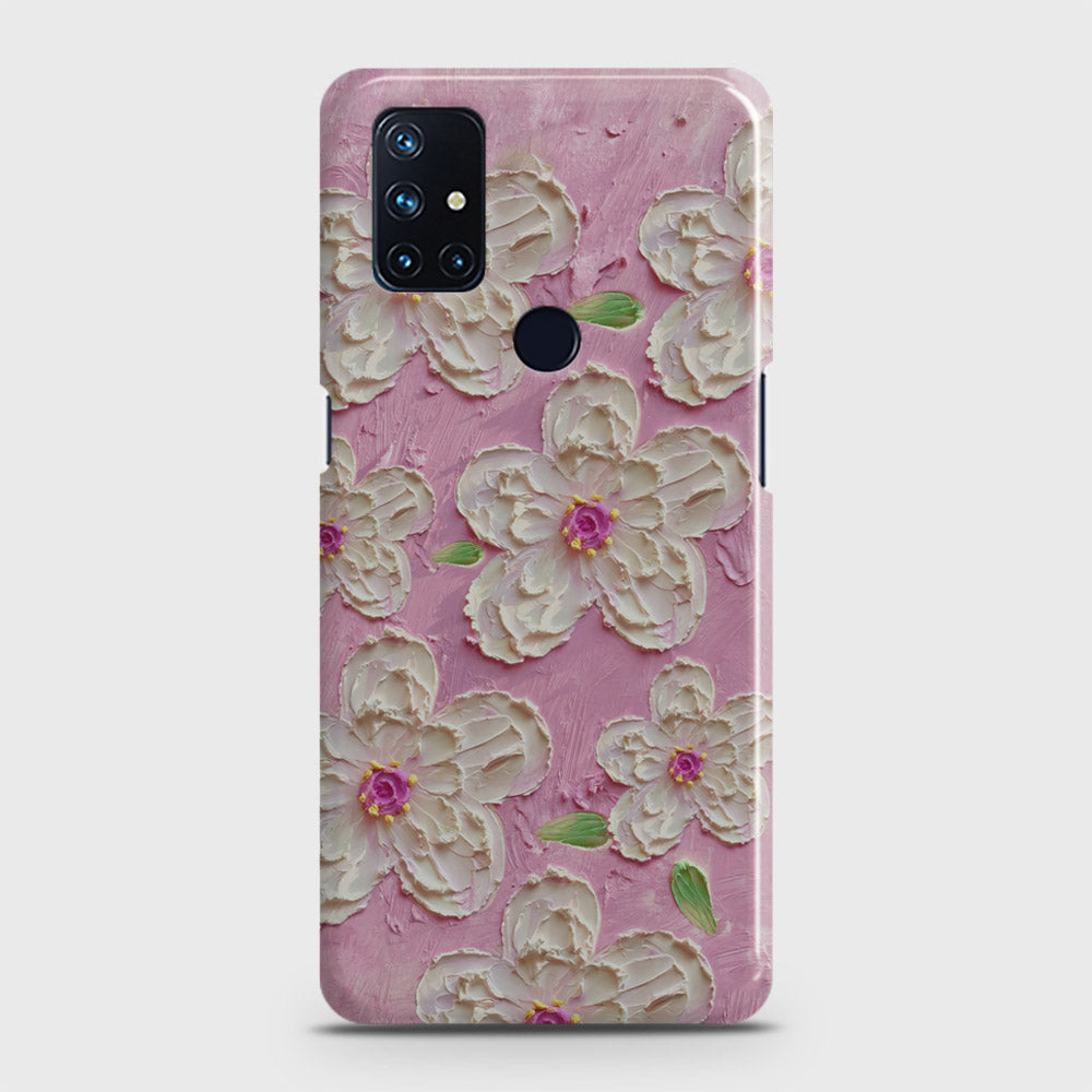 OnePlus Nord N10 5G Cover - Floral Series - Design 5 - Pink & White - Matte Finish - Snap On Hard Case with LifeTime Colors Guarantee