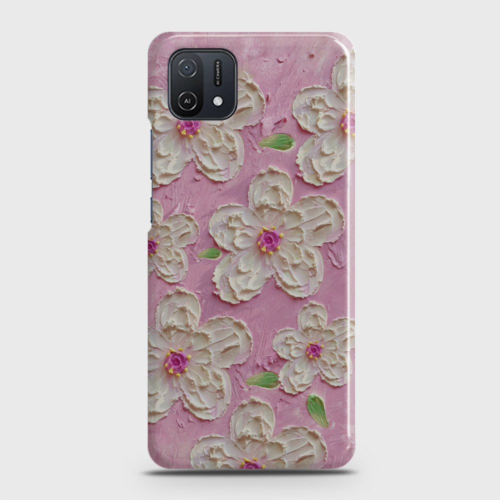 Oppo A16K Cover - Floral Series - Design 5 - Pink & White - Matte Finish - Snap On Hard Case with LifeTime Colors Guarantee