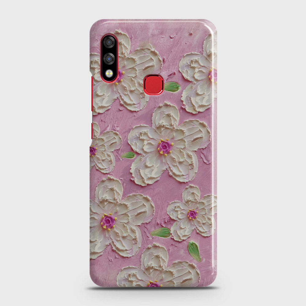 Infinix Hot 7 Pro Cover - Floral Series - Design 5 - Pink & White - Matte Finish - Snap On Hard Case with LifeTime Colors Guarantee