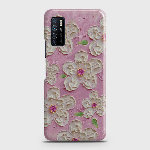 Infinix Note 7 Lite Cover - Floral Series - Design 5 - Pink & White - Matte Finish - Snap On Hard Case with LifeTime Colors Guarantee