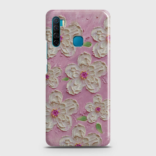 Infinix S5 - Floral Series - Design 5 - Pink & White - Matte Finish - Snap On Hard Case with LifeTime Colors Guarantee