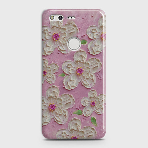 Google Pixel Cover - Floral Series - Design 5 - Pink & White - Matte Finish - Snap On Hard Case with LifeTime Colors Guarantee