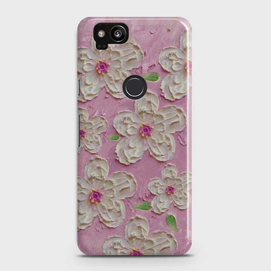 Google Pixel 2 Cover - Floral Series - Design 5 - Pink & White - Matte Finish - Snap On Hard Case with LifeTime Colors Guarantee