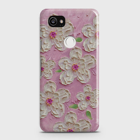 Google Pixel 2 XL Cover - Floral Series - Design 5 - Pink & White - Matte Finish - Snap On Hard Case with LifeTime Colors Guarantee