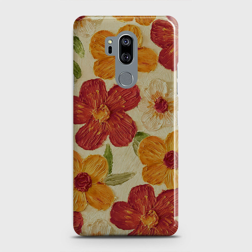 LG G7 ThinQ Cover - Floral Series  - Design 6 - Red & Orange - Matte Finish - Snap On Hard Case with LifeTime Colors Guarantee