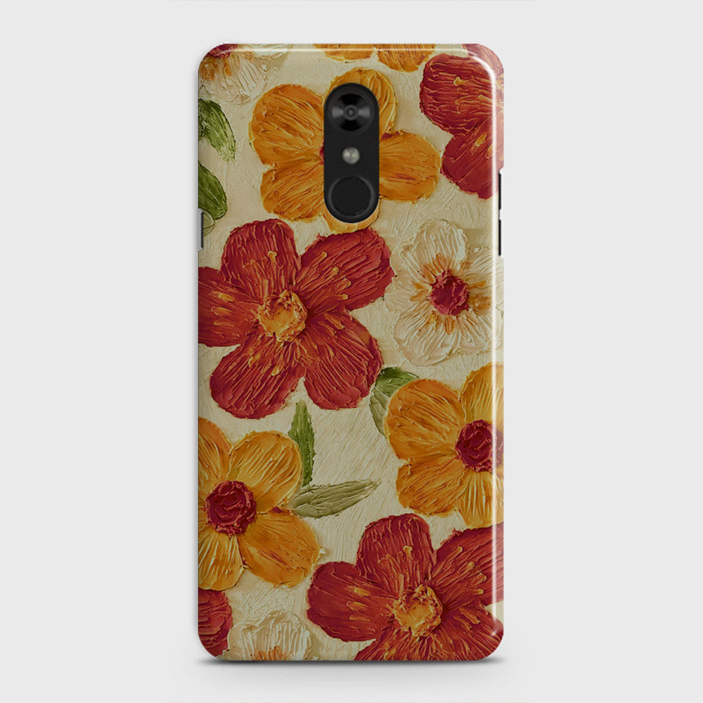 LG Stylo 4 Cover - Floral Series  - Design 6 - Red & Orange - Matte Finish - Snap On Hard Case with LifeTime Colors Guarantee