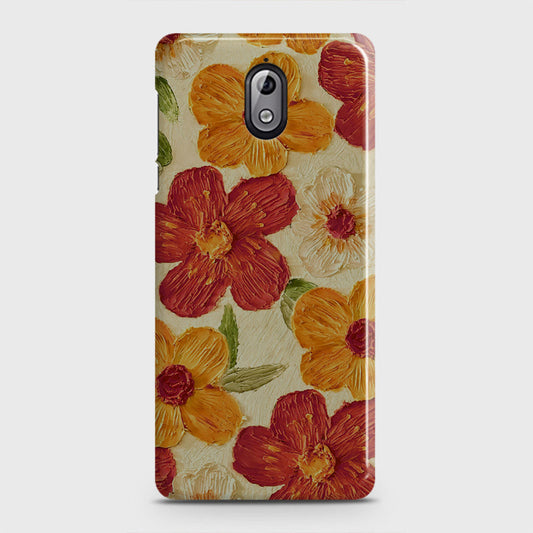 Nokia 3.1 Cover - Floral Series - Design 6 - Red & Orange - Matte Finish - Snap On Hard Case with LifeTime Colors Guarantee