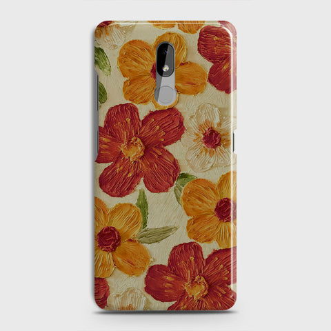 Nokia 3.2 Cover - Floral Series - Design 6 - Red & Orange - Matte Finish - Snap On Hard Case with LifeTime Colors Guarantee