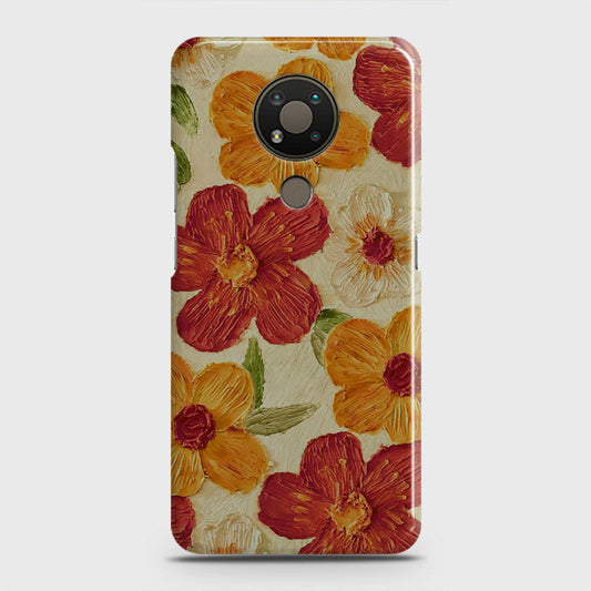 Nokia 3.4 Cover - Floral Series - Design 6 - Red & Orange - Matte Finish - Snap On Hard Case with LifeTime Colors Guarantee