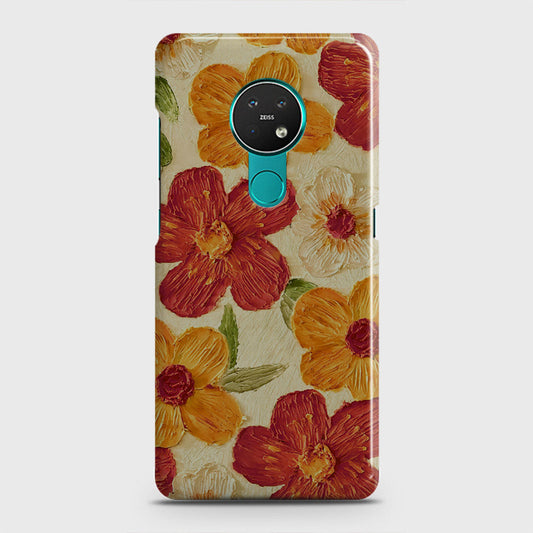 Nokia 6.2 Cover - Floral Series - Design 6 - Red & Orange - Matte Finish - Snap On Hard Case with LifeTime Colors Guarantee