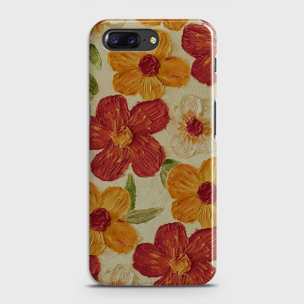 OnePlus 5  Cover - Floral Series - Design 6 - Red & Orange - Matte Finish - Snap On Hard Case with LifeTime Colors Guarantee