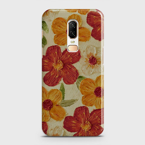 OnePlus 6  Cover - Floral Series - Design 6 - Red & Orange - Matte Finish - Snap On Hard Case with LifeTime Colors Guarantee