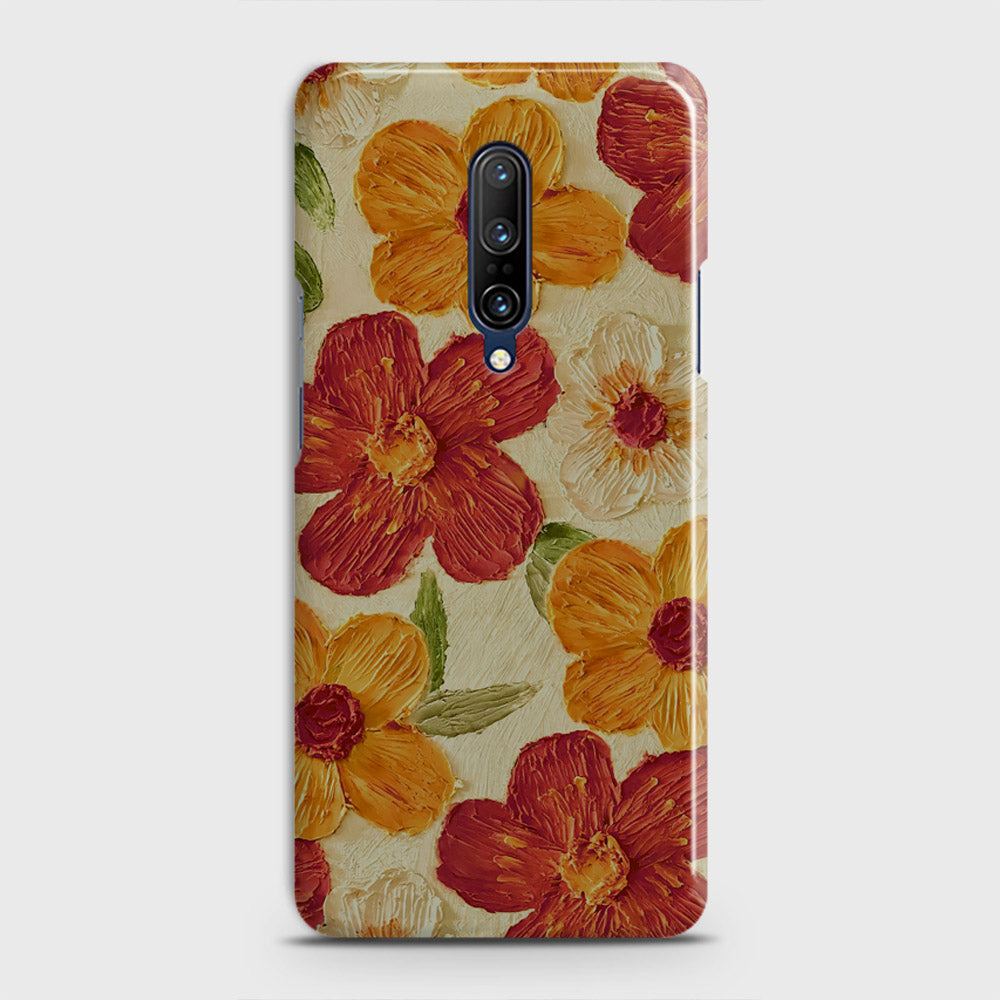 OnePlus 7 Pro  Cover - Floral Series - Design 6 - Red & Orange - Matte Finish - Snap On Hard Case with LifeTime Colors Guarantee