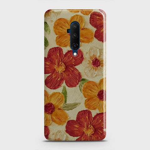 OnePlus 7T Pro  Cover - Floral Series - Design 6 - Red & Orange - Matte Finish - Snap On Hard Case with LifeTime Colors Guarantee