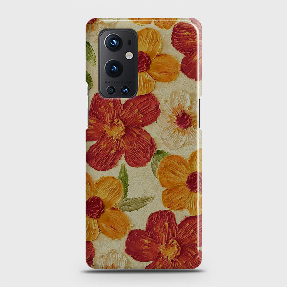 OnePlus 9 Pro  Cover - Floral Series - Design 6 - Red & Orange - Matte Finish - Snap On Hard Case with LifeTime Colors Guarantee