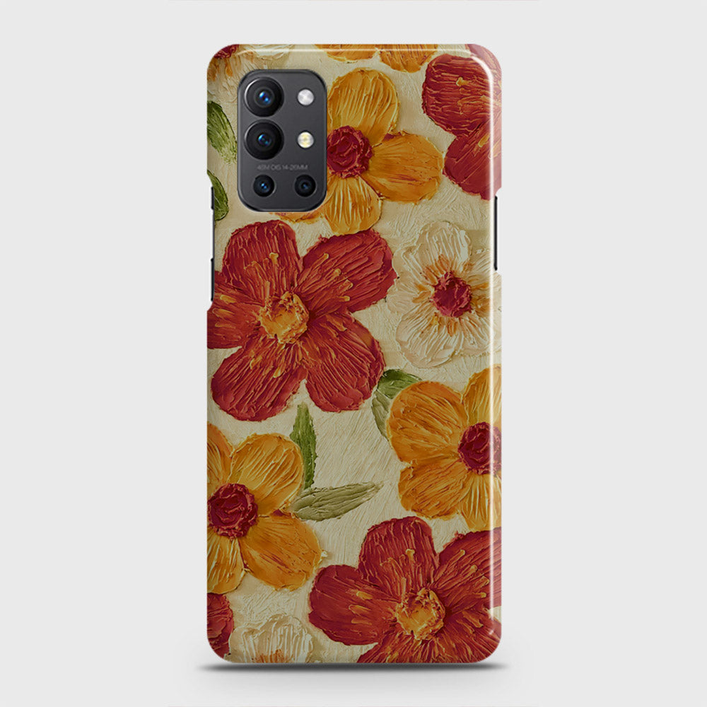 OnePlus 9R  Cover - Floral Series - Design 6 - Red & Orange - Matte Finish - Snap On Hard Case with LifeTime Colors Guarantee