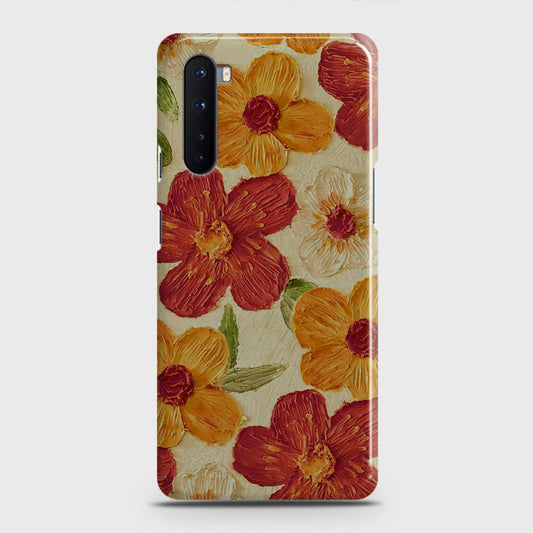 OnePlus Nord  Cover - Floral Series - Design 6 - Red & Orange - Matte Finish - Snap On Hard Case with LifeTime Colors Guarantee