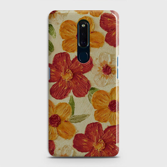 Oppo F11 Cover - Floral Series - Design 6 - Red & Orange - Matte Finish - Snap On Hard Case with LifeTime Colors Guarantee