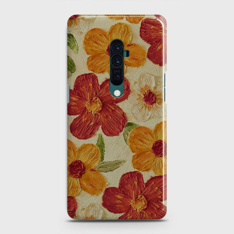 Oppo Reno 10x zoom Cover - Floral Series - Design 6 - Red & Orange - Matte Finish - Snap On Hard Case with LifeTime Colors Guarantee