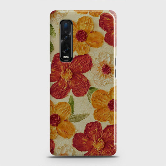 Oppo Find X2 Pro Cover - Floral Series - Design 6 - Red & Orange - Matte Finish - Snap On Hard Case with LifeTime Colors Guarantee