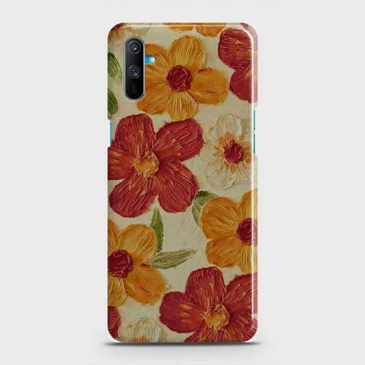 Realme C3 Cover - Floral Series - Design 6 - Red & Orange - Matte Finish - Snap On Hard Case with LifeTime Colors Guarantee