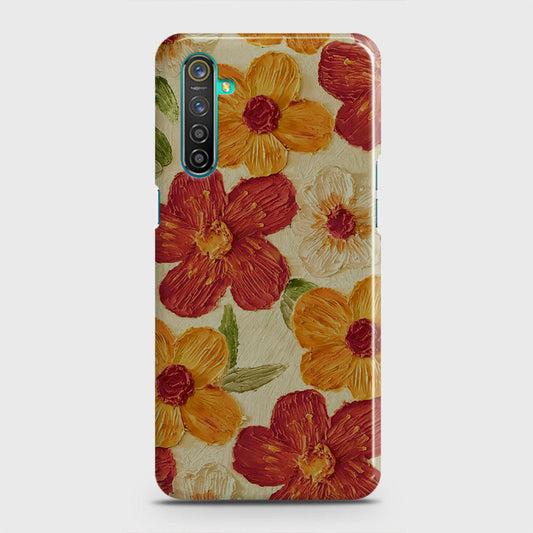 Realme 6 Cover - Floral Series - Design 6 - Red & Orange - Matte Finish - Snap On Hard Case with LifeTime Colors Guarantee