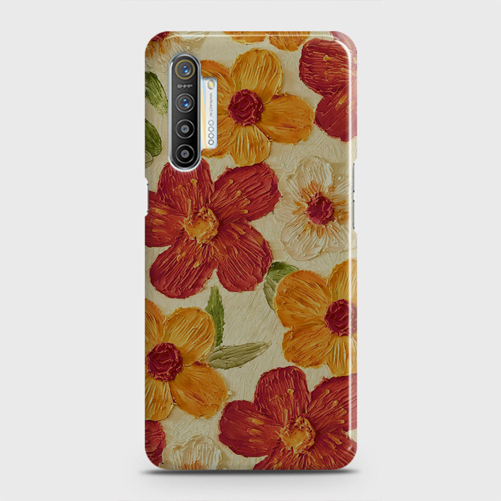 Realme XT Cover - Floral Series - Design 6 - Red & Orange - Matte Finish - Snap On Hard Case with LifeTime Colors Guarantee