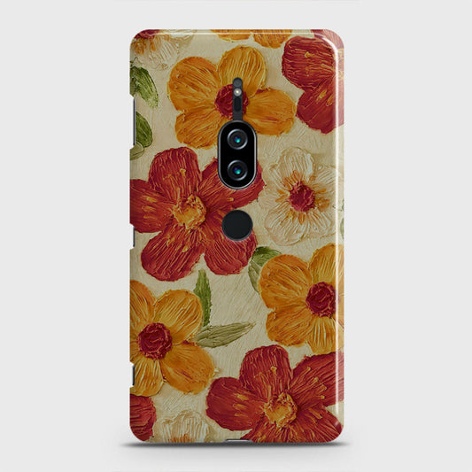 Sony Xperia XZ2 Premium Cover - Floral Series - Design 6 - Red & Orange - Matte Finish - Snap On Hard Case with LifeTime Colors Guarantee